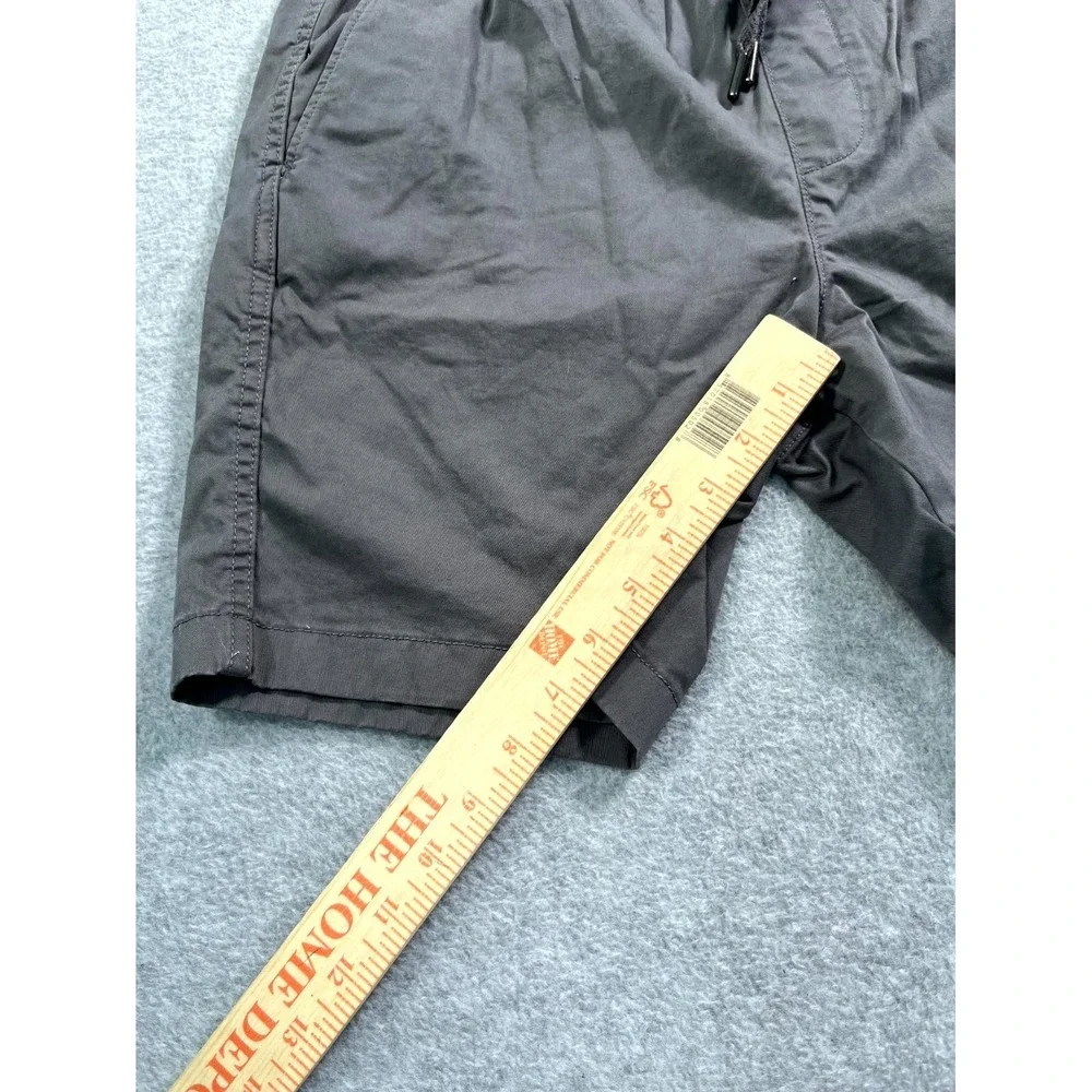 GAP Chino Shorts Mens Medium Gray Cotton‎ Stretch Drawstring Flat Front Outdoor